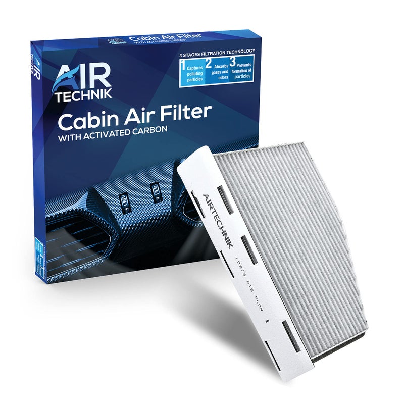 AirTechnik CF10373 Cabin Air Filter w/Activated Carbon | Fits Audi A3, A3 Quattro, Q3, TT Quattro, VW Beetle, Caddy III, CC, Tiguan, EOS, Golf, GTI, Jetta, Passat, R32, Rabbit - CUK2939 - Image 1